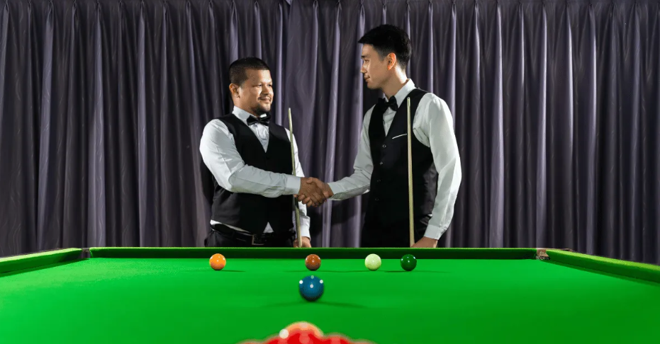 snooker player snub handshake